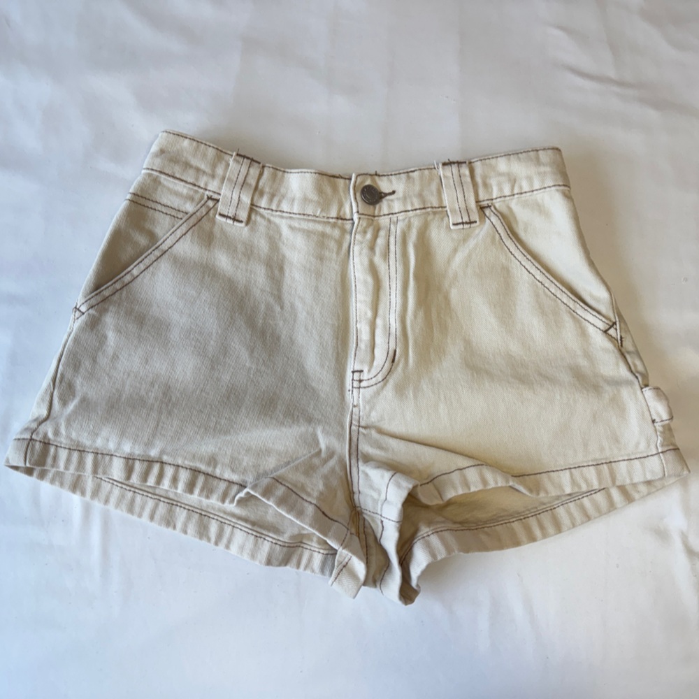 PacSun High Waist Cream Shorts